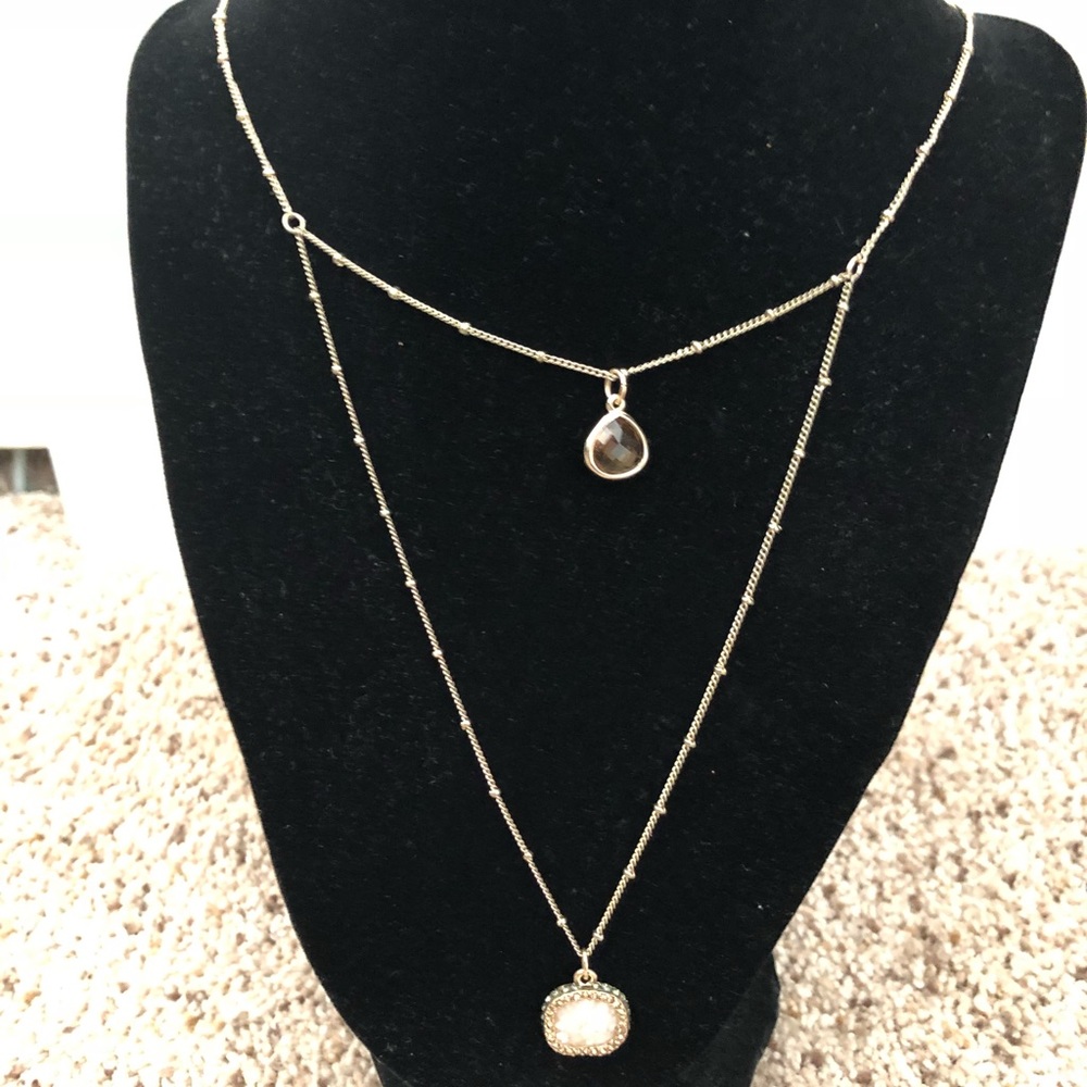 NWT- Loft long gold tone necklace